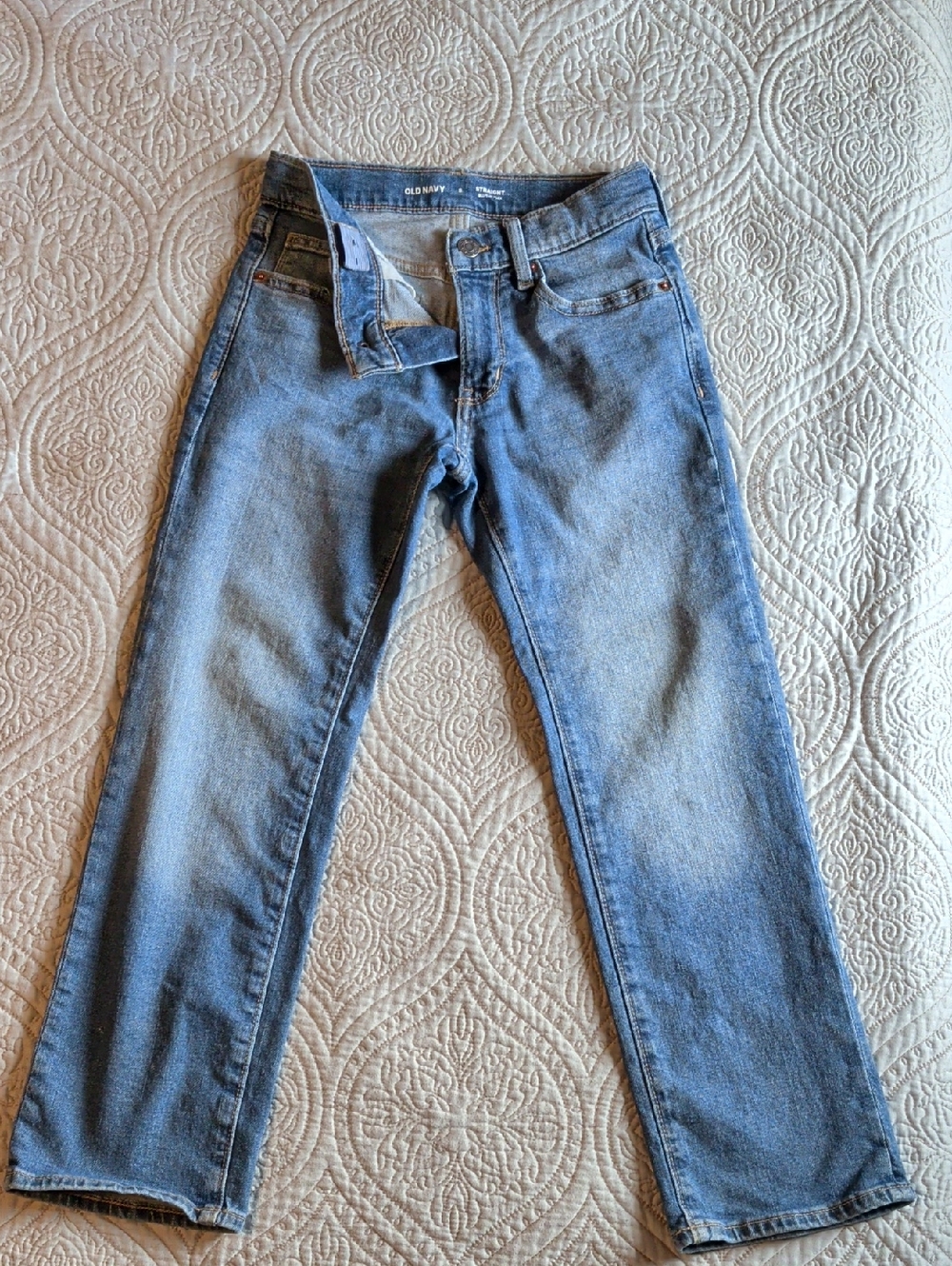 Old Navy Medium Blue Straight Leg Jeans